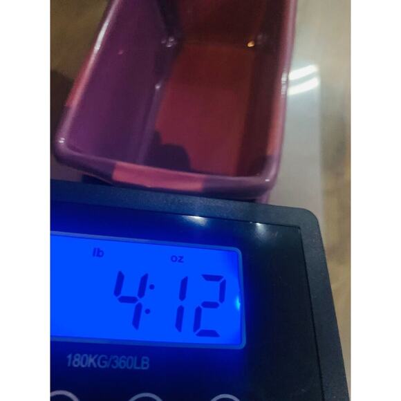 6 Mini Loaf Pans Purple 6” Stoneware Ceramic Michaels Stores Great Condition - Picture 11 of 11